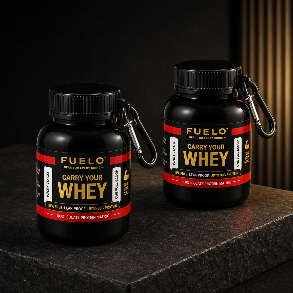 Pouring powder from FUELO into a shaker