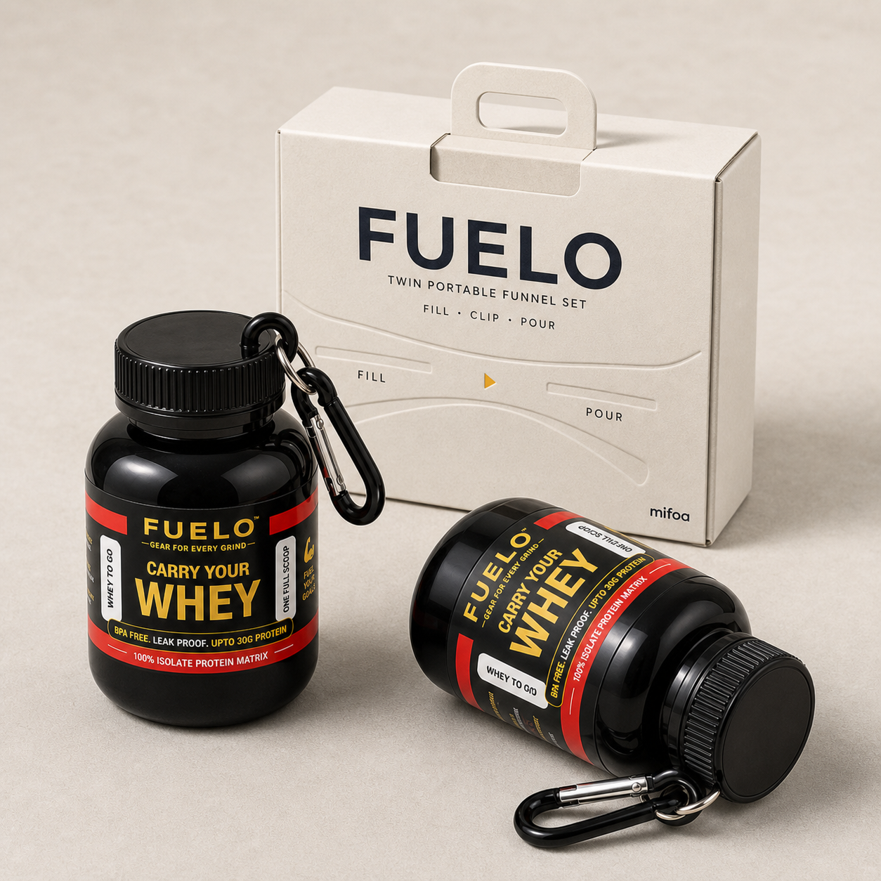 FUELO Portable Protein Funnel · Pack of 2