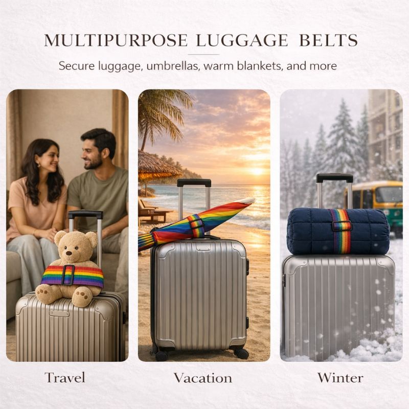 Strapo™ | Adjustable Rainbow Luggage Strap