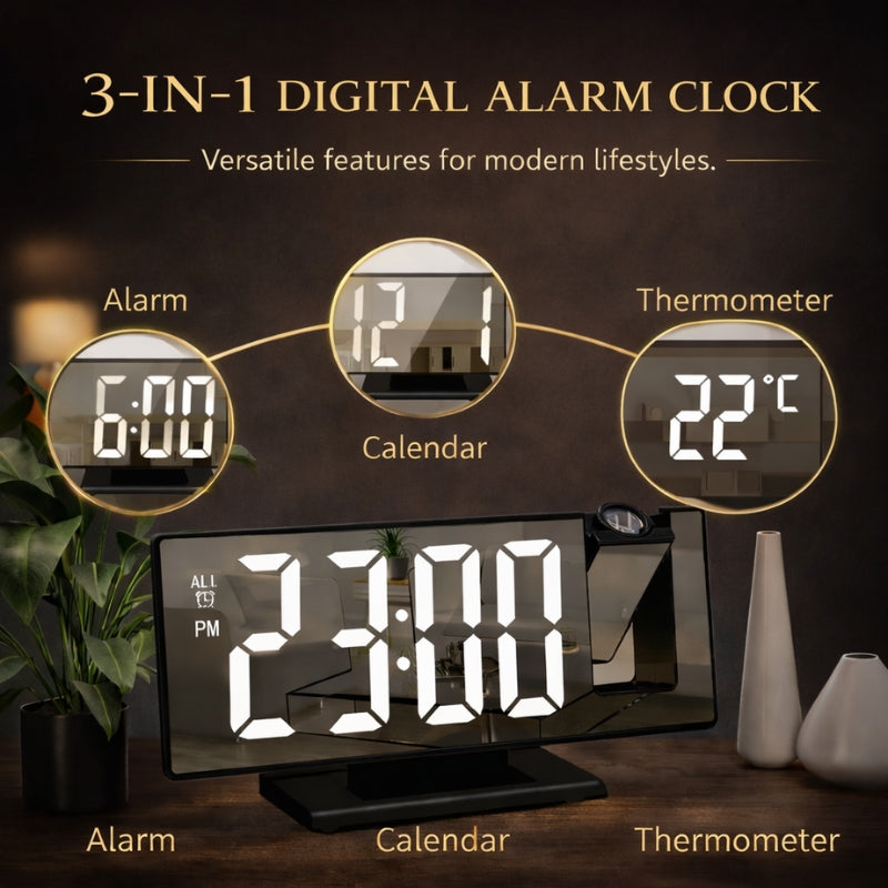 VESPER™ Projection Bedside Alarm Clock