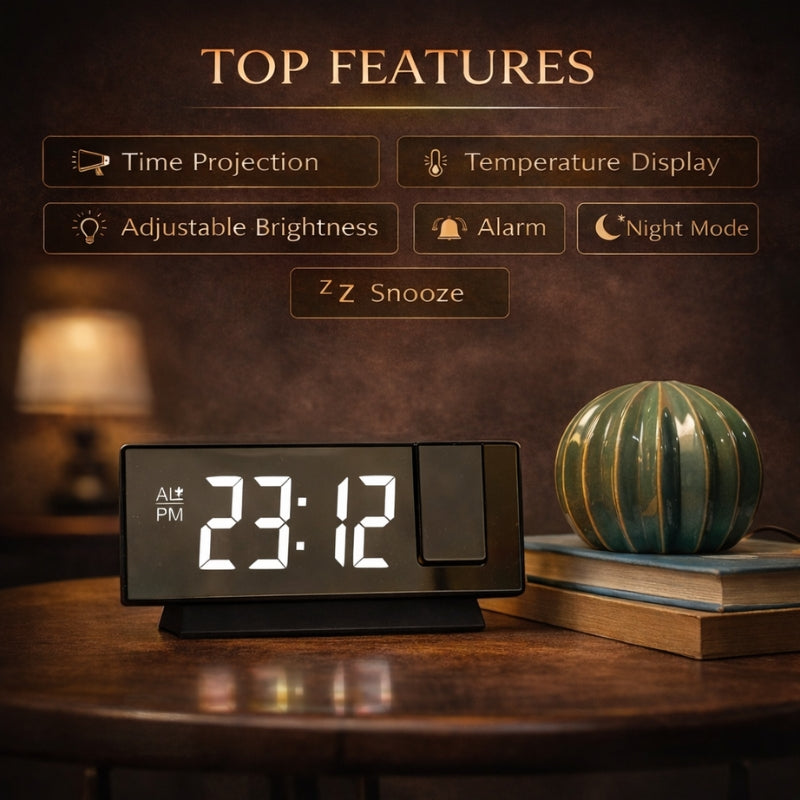 VESPER™ Projection Bedside Alarm Clock