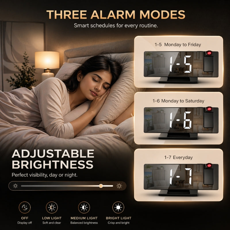 VESPER™ Projection Bedside Alarm Clock