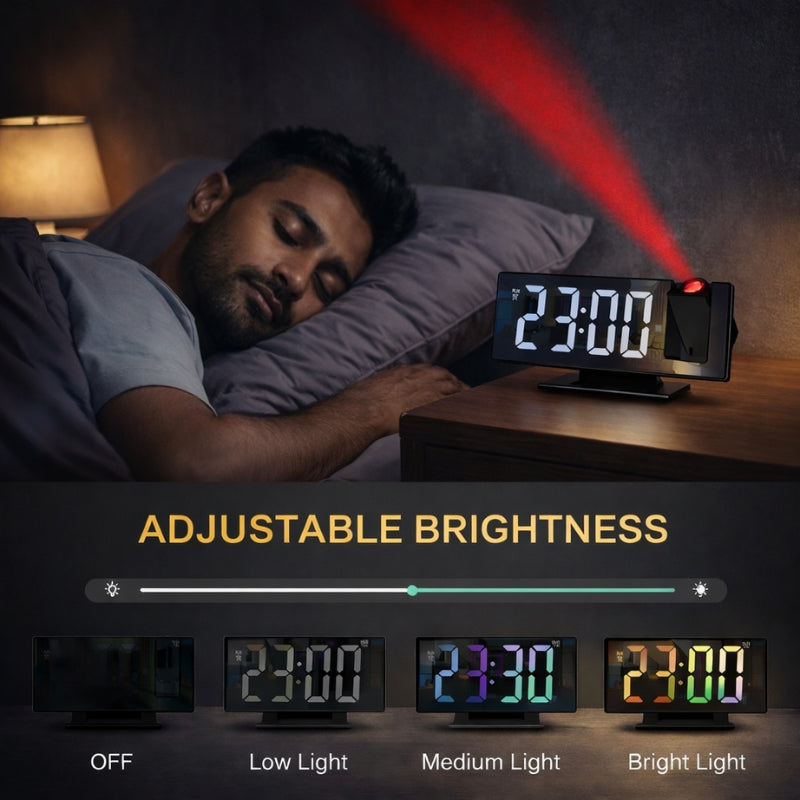VESPER™ Projection Bedside Alarm Clock