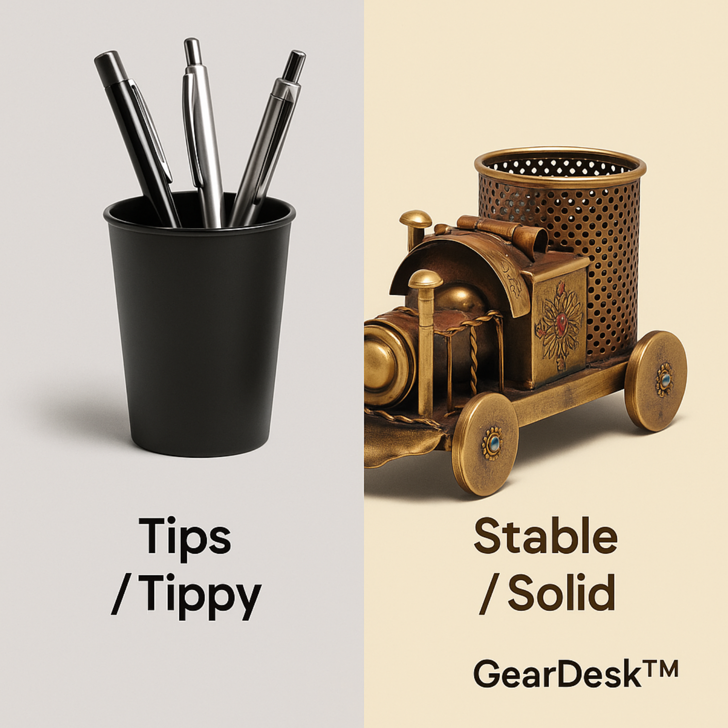 Brass Engine Desk Holder
