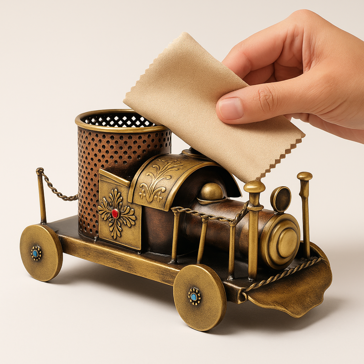 Brass Engine Desk Holder