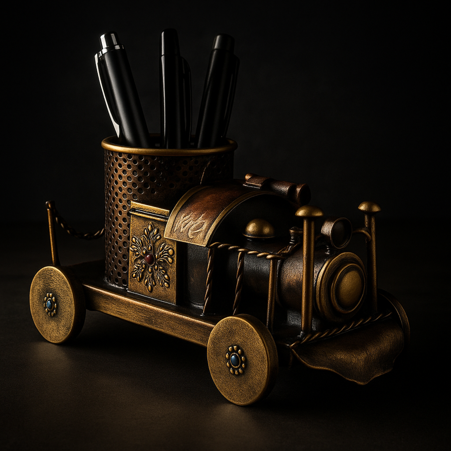 Brass Engine Desk Holder