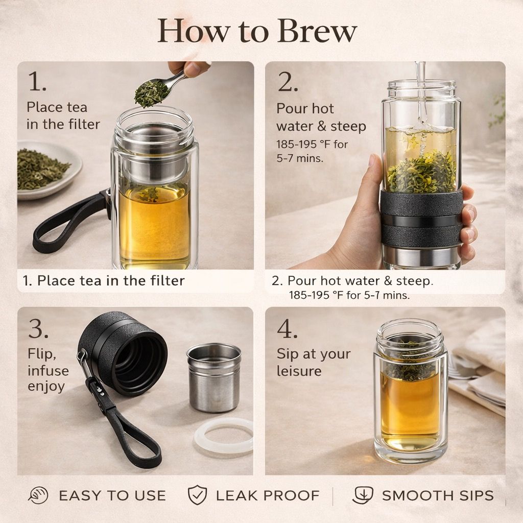 INFUZA™ | Glass Tea & Infusion Bottle