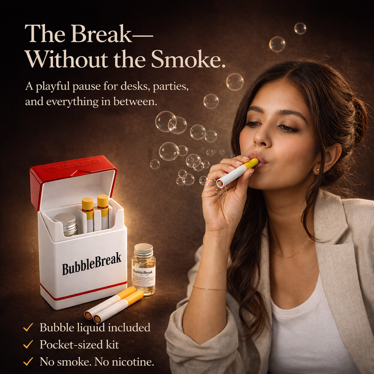 BubbleBreak™ Cigarette-Pack Bubble Kit