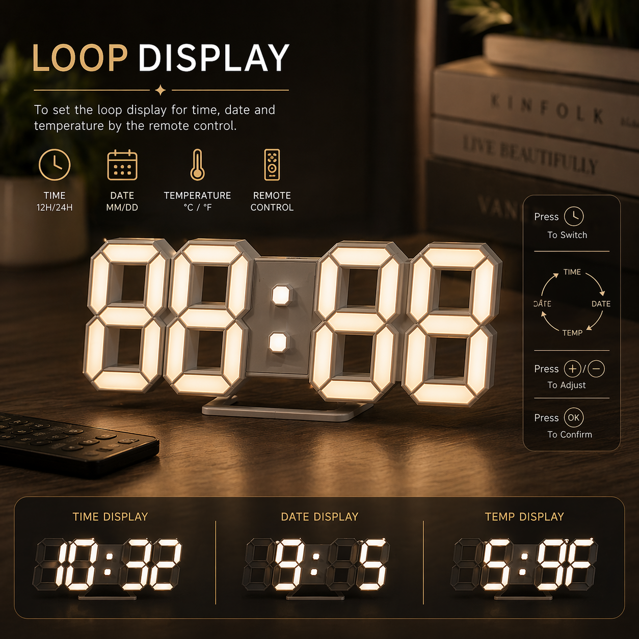 CHRONA™ | 3D LED Digital Alarm Clock