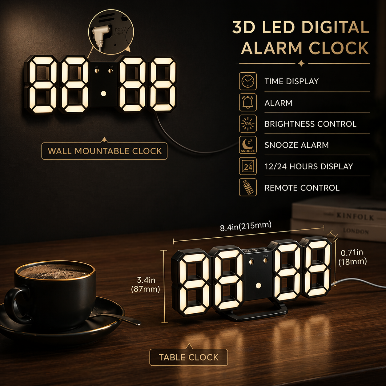 CHRONA™ | 3D LED Digital Alarm Clock
