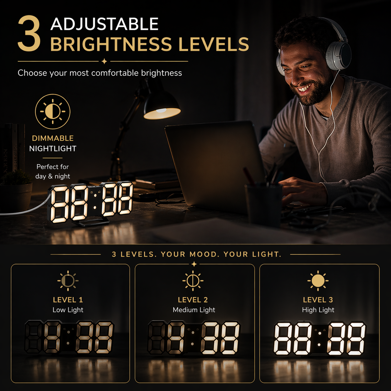 CHRONA™ | 3D LED Digital Alarm Clock