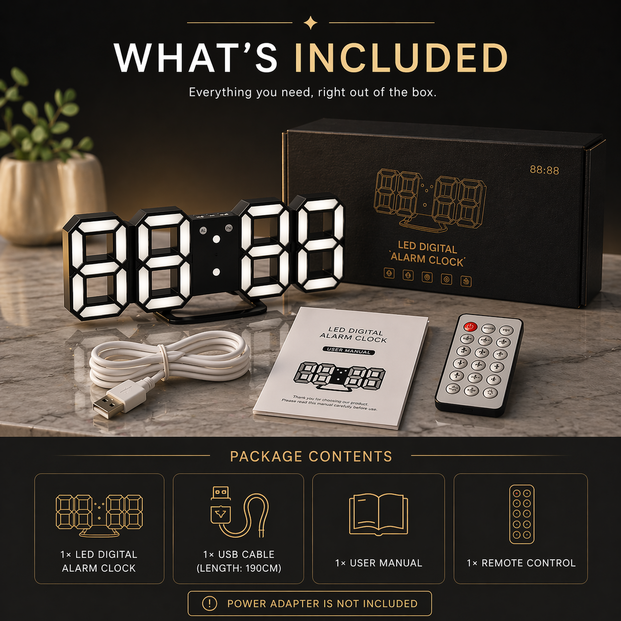 CHRONA™ | 3D LED Digital Alarm Clock