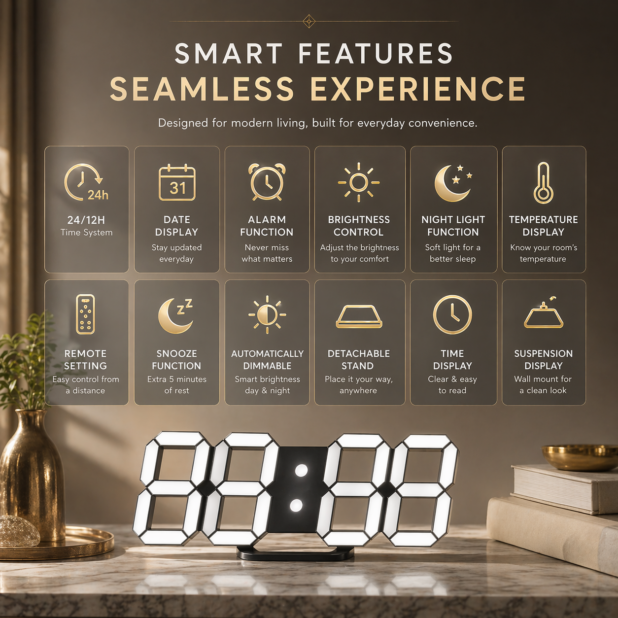 CHRONA™ | 3D LED Digital Alarm Clock