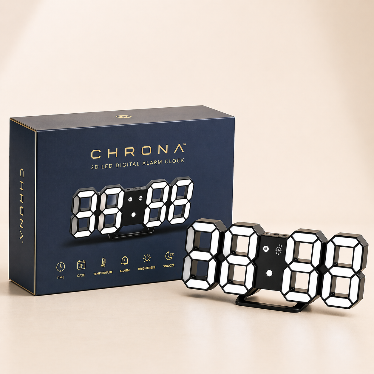 CHRONA™ | 3D LED Digital Alarm Clock
