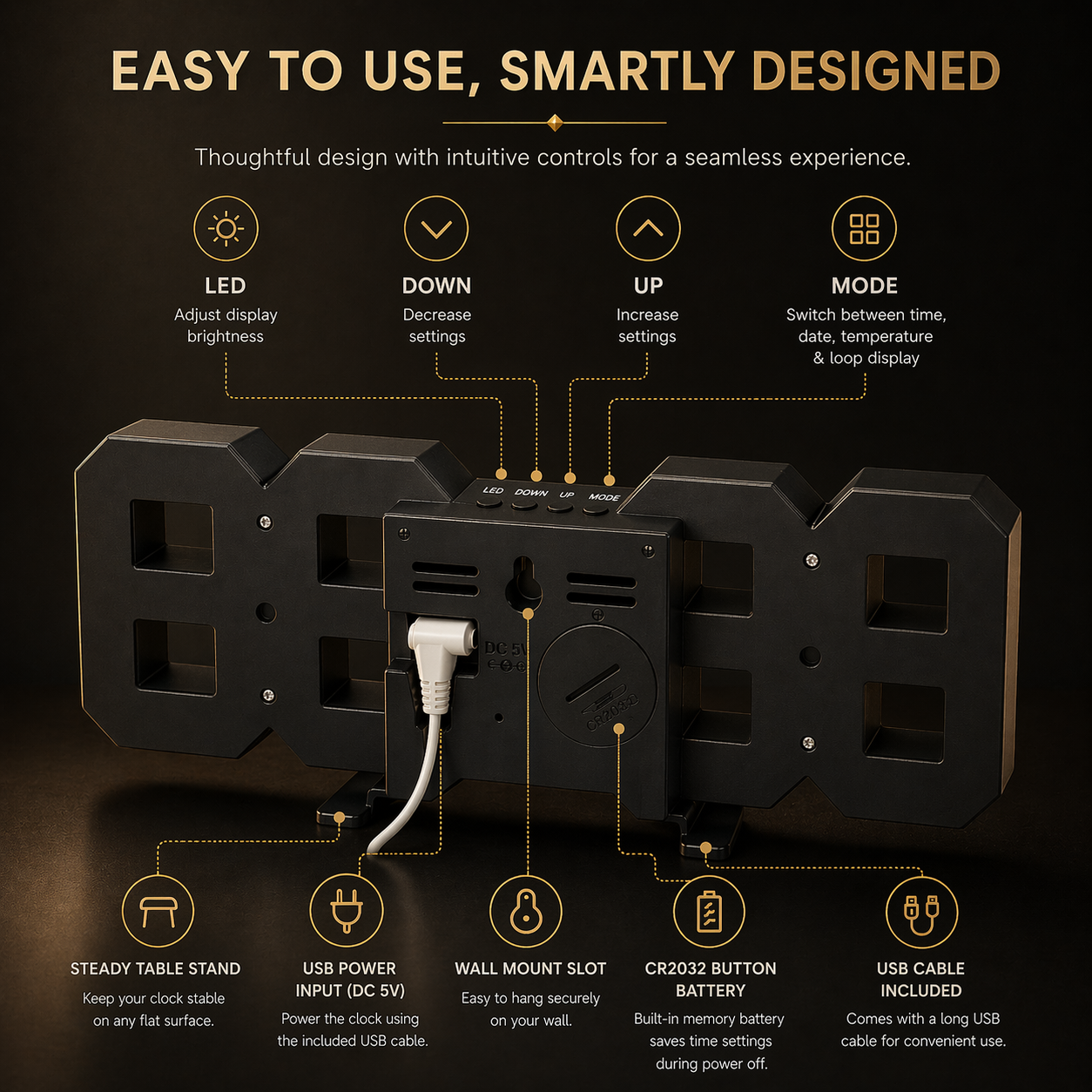 CHRONA™ | 3D LED Digital Alarm Clock