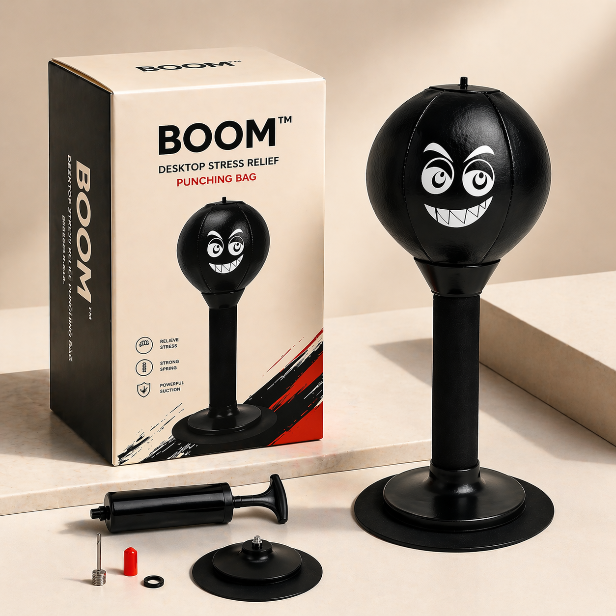 BOOM™ | Desktop Stress Relief Punching Bag