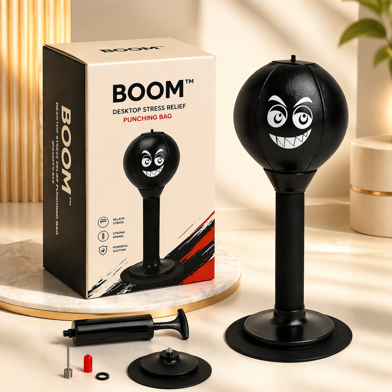 BOOM™ | Desktop Stress Relief Punching Bag