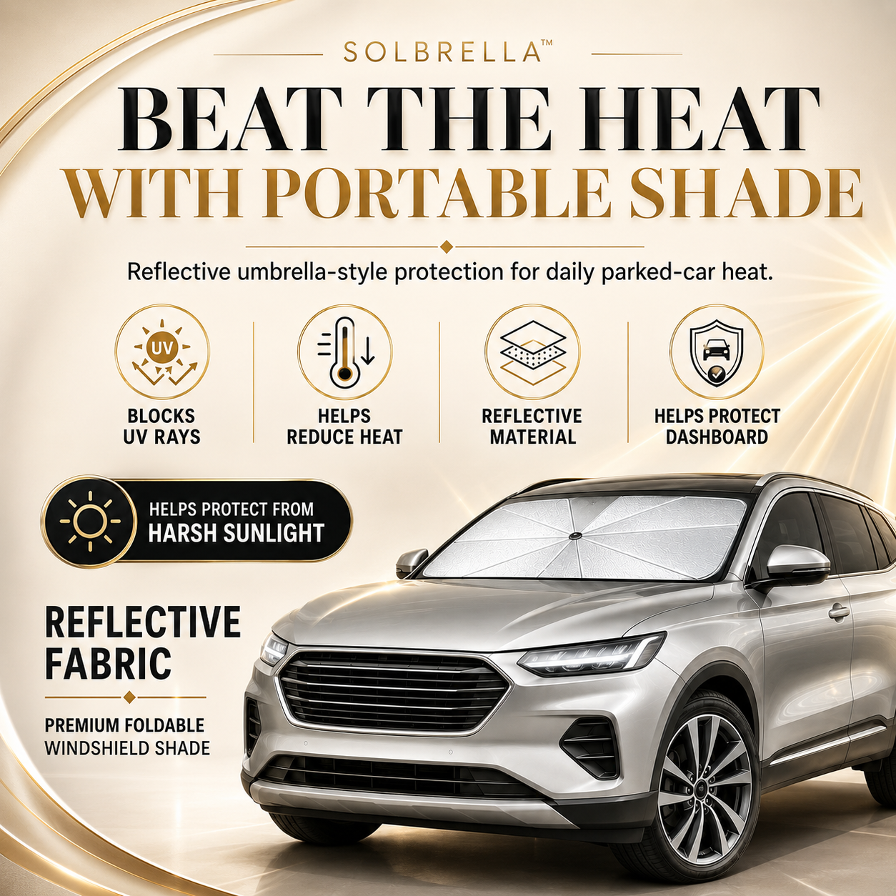 Solbrella™ | Foldable Car Windshield Sunshade