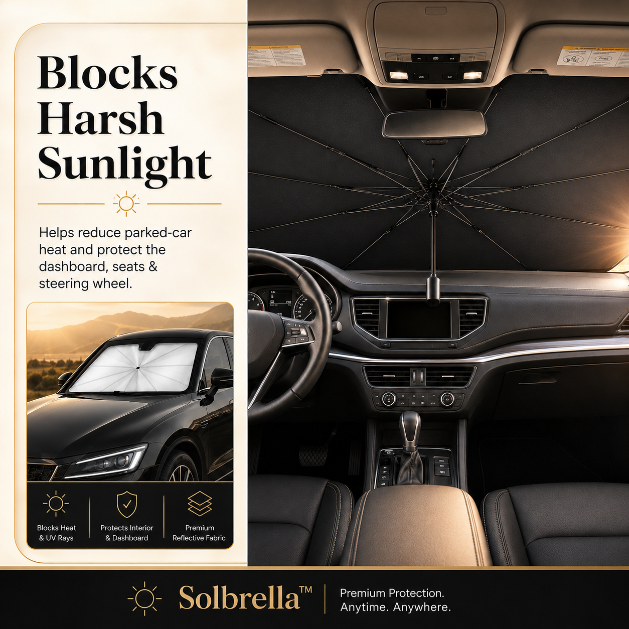 Solbrella™ | Foldable Car Windshield Sunshade
