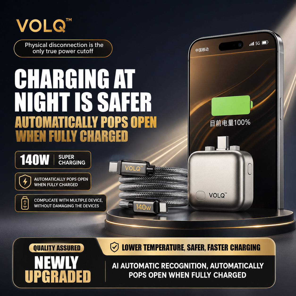 VOLQ™ | Auto-Disconnect Type-C Adapter