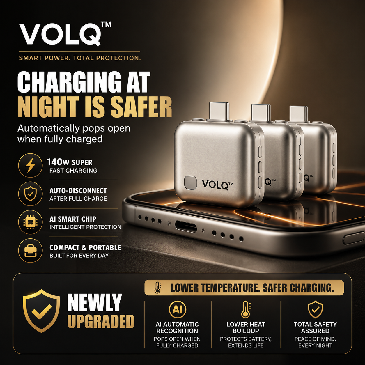 VOLQ™ | Auto-Disconnect Type-C Adapter