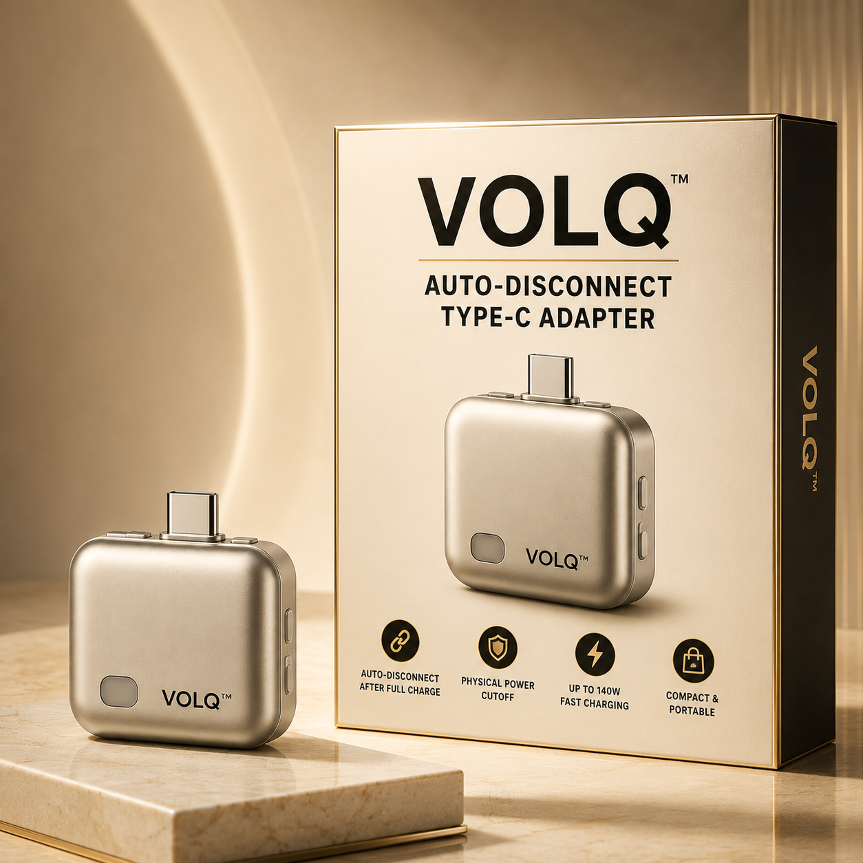 VOLQ™ | Auto-Disconnect Type-C Adapter