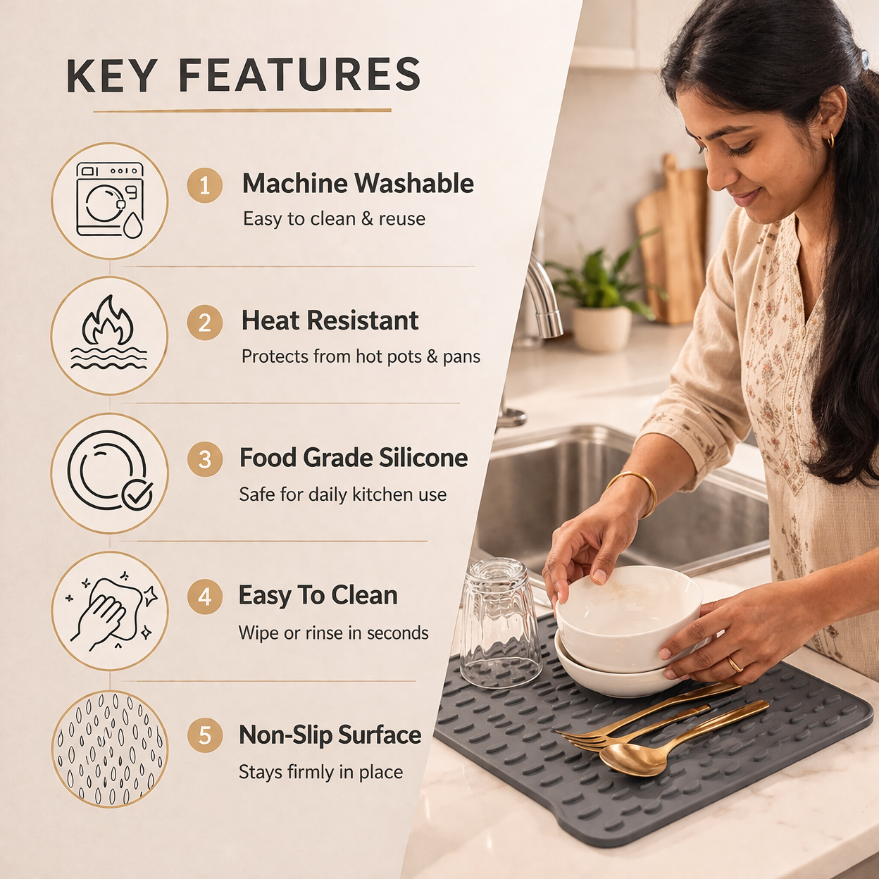 DRIPX™ | Silicone Dish Drying Mat