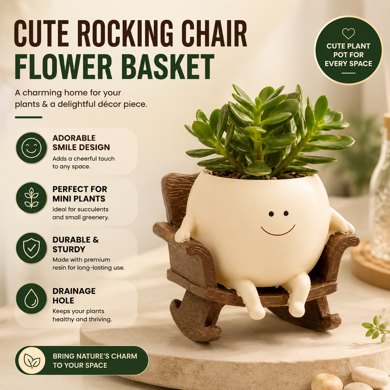 ZUZU™ | Smiling Desk Planter