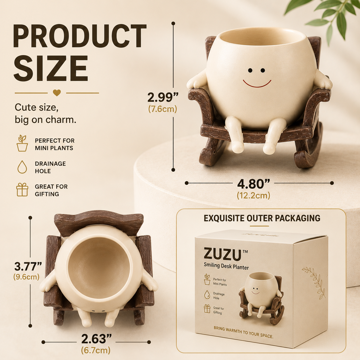 ZUZU™ | Smiling Desk Planter