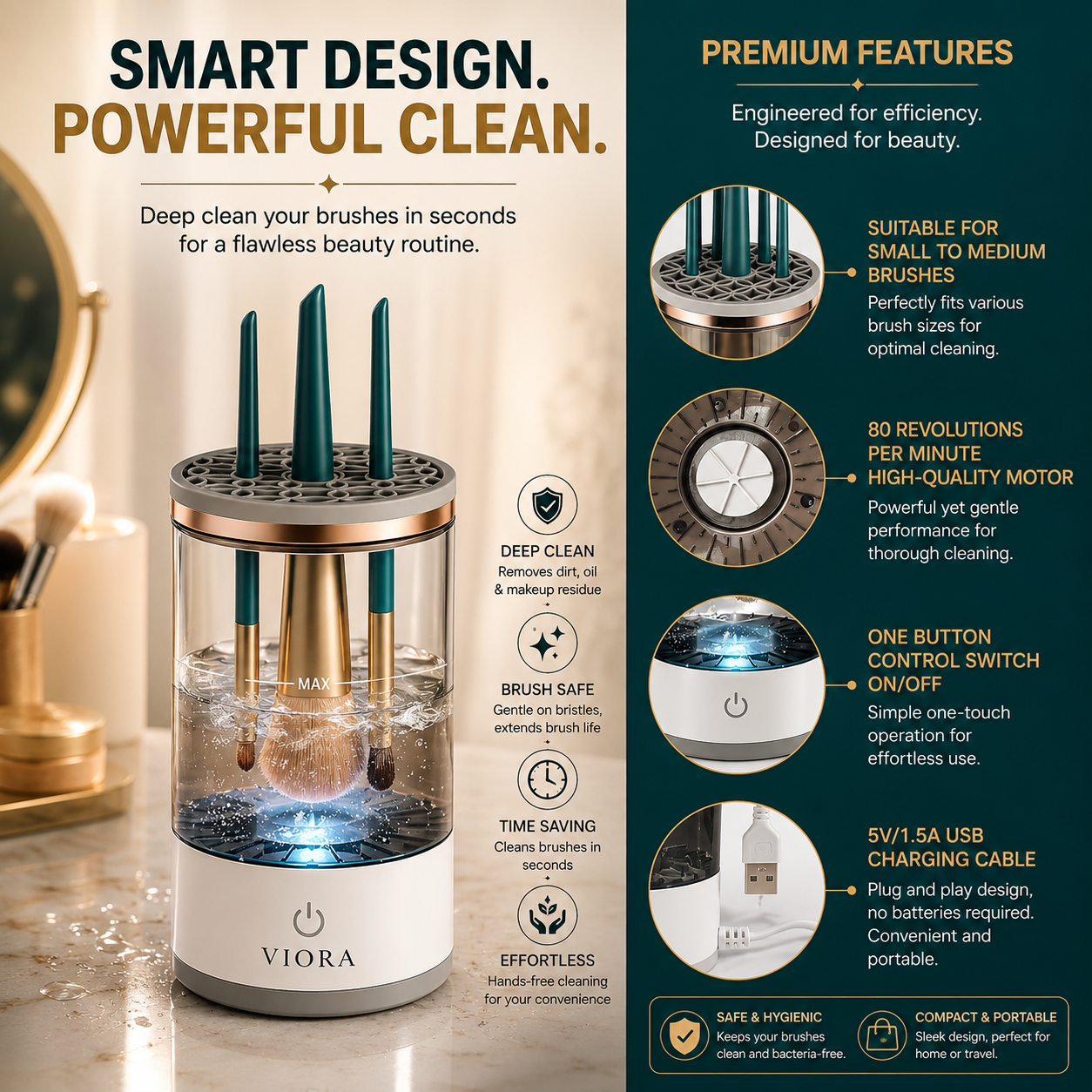 Viora™ | Electric Makeup Brush Cleaner