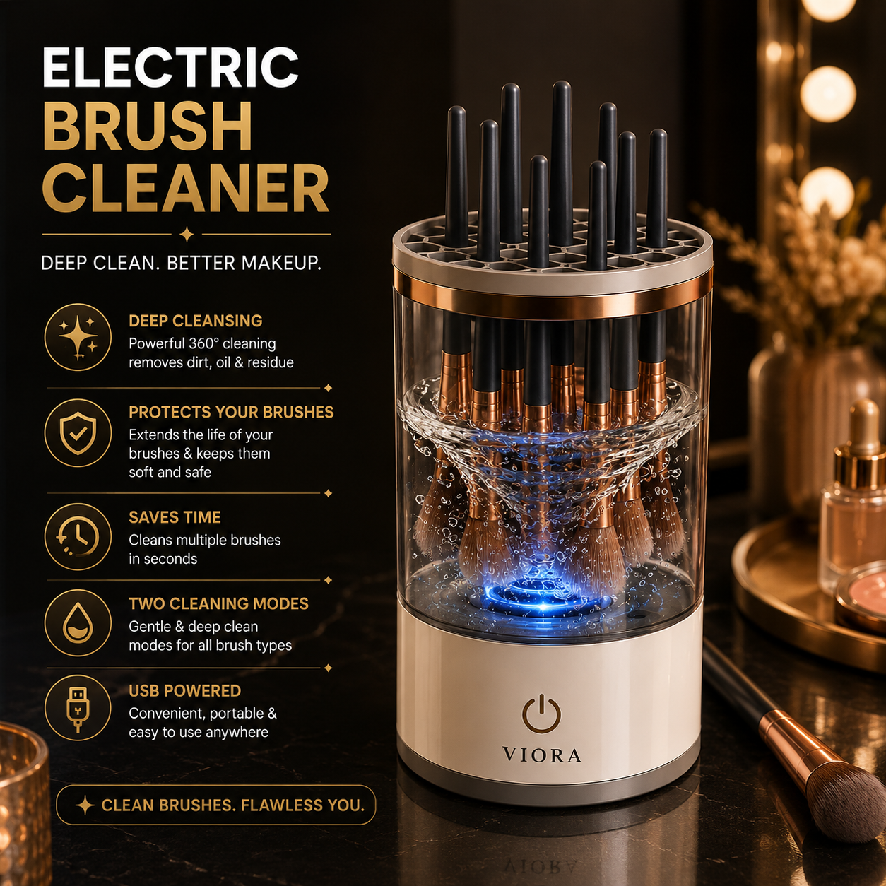 Viora™ | Electric Makeup Brush Cleaner