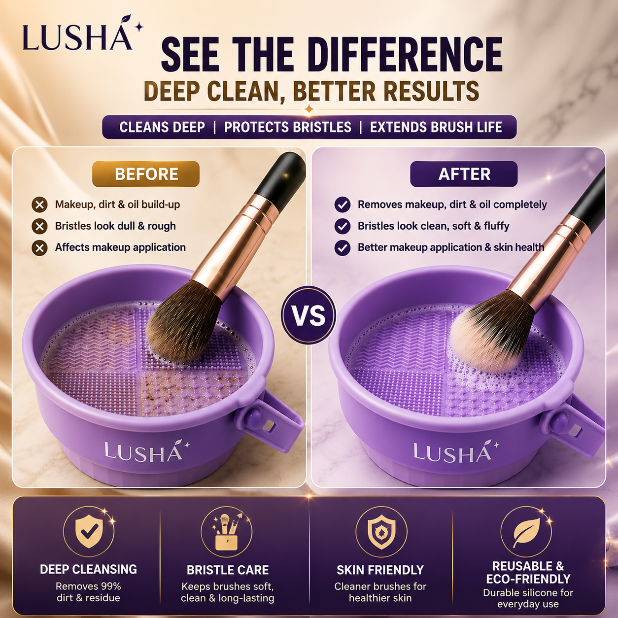 LUSHA™ | 3-in-1 Brush Care Station