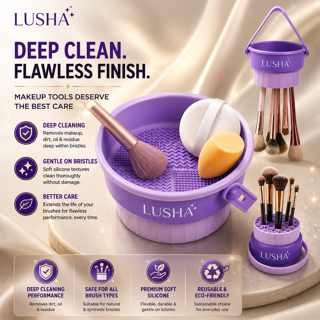 LUSHA™ | 3-in-1 Brush Care Station