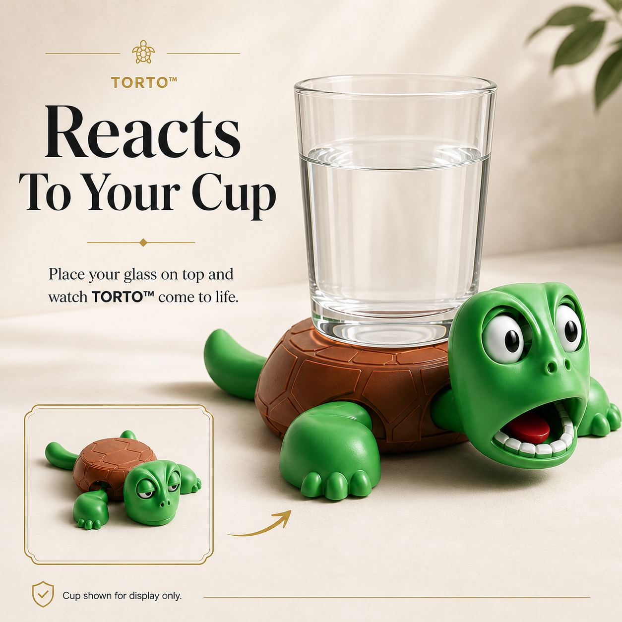 TORTO™  Interactive Turtle Cup Coaster