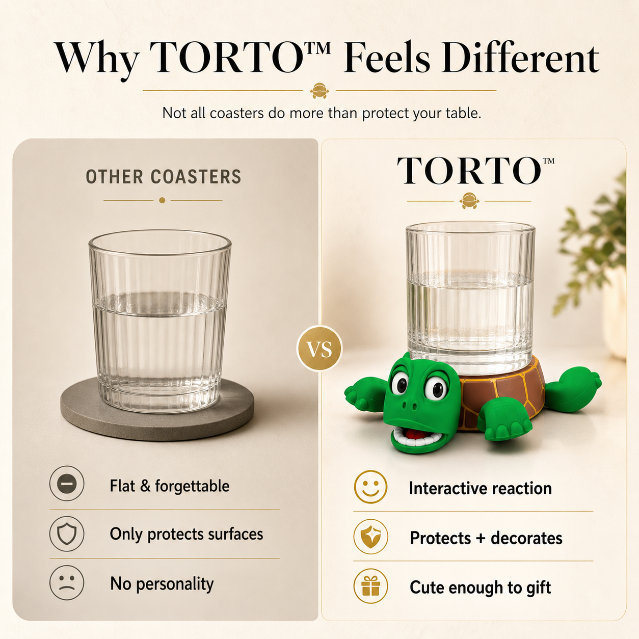 TORTO™  Interactive Turtle Cup Coaster