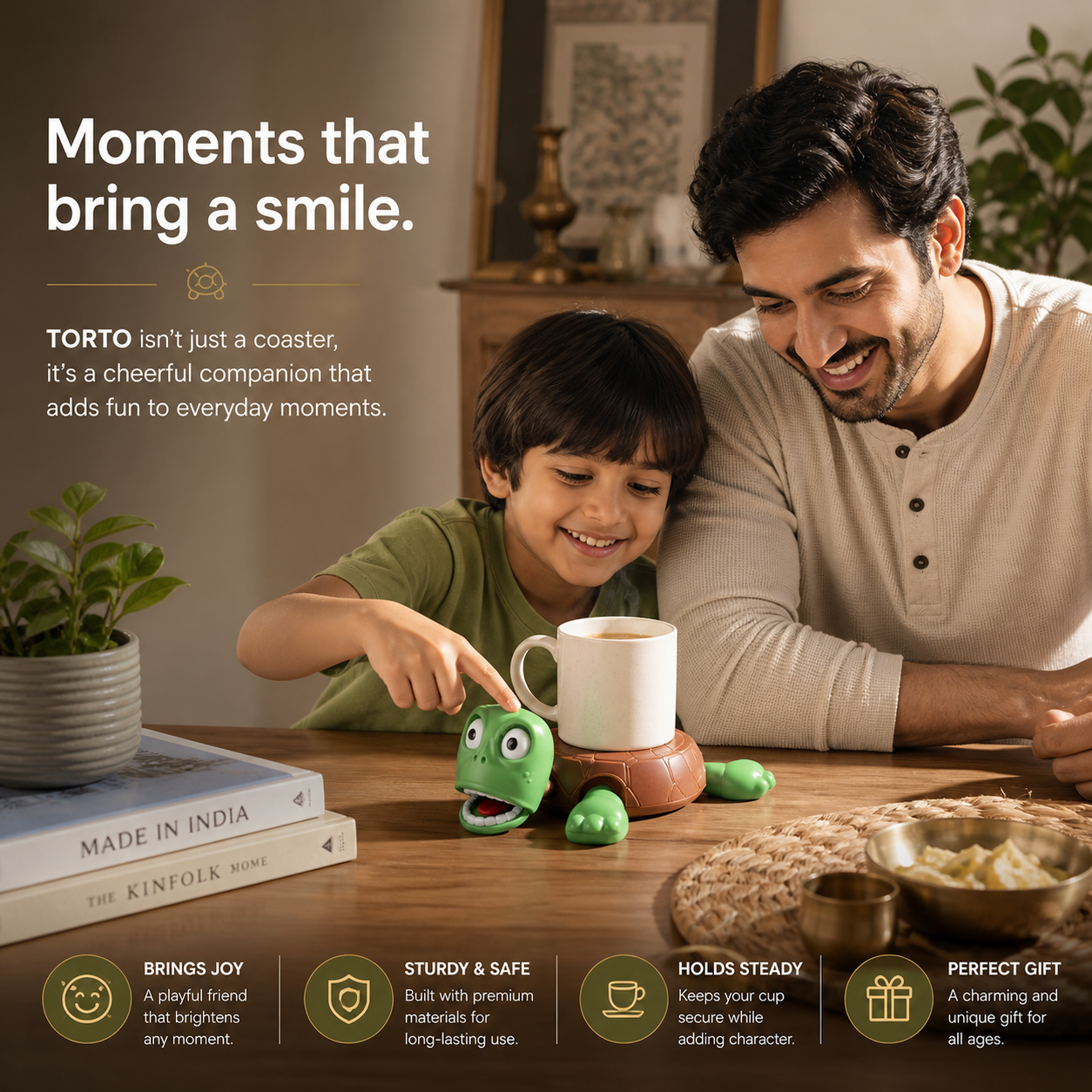 TORTO™  Interactive Turtle Cup Coaster