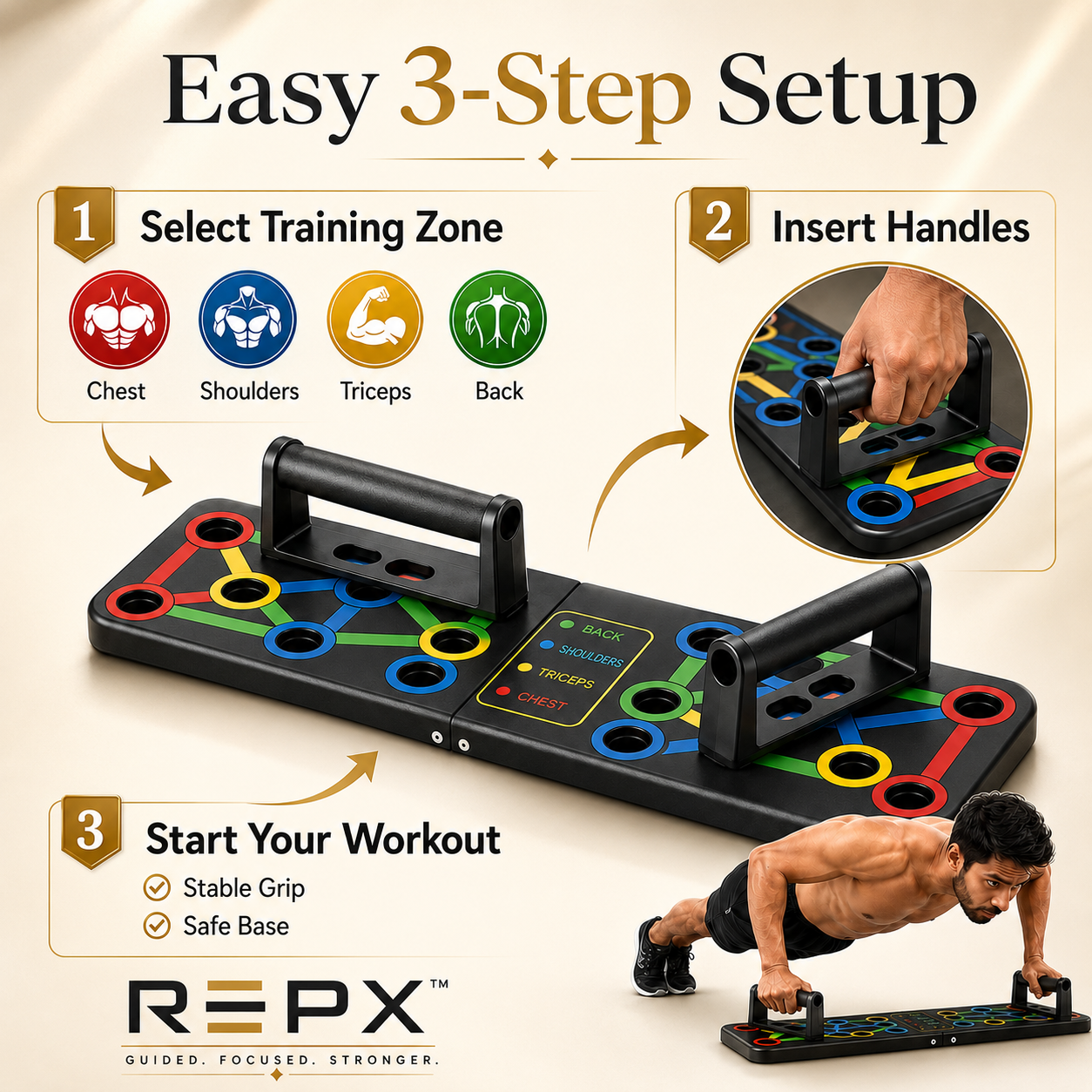 REPX™ | Guided Push-Up Board