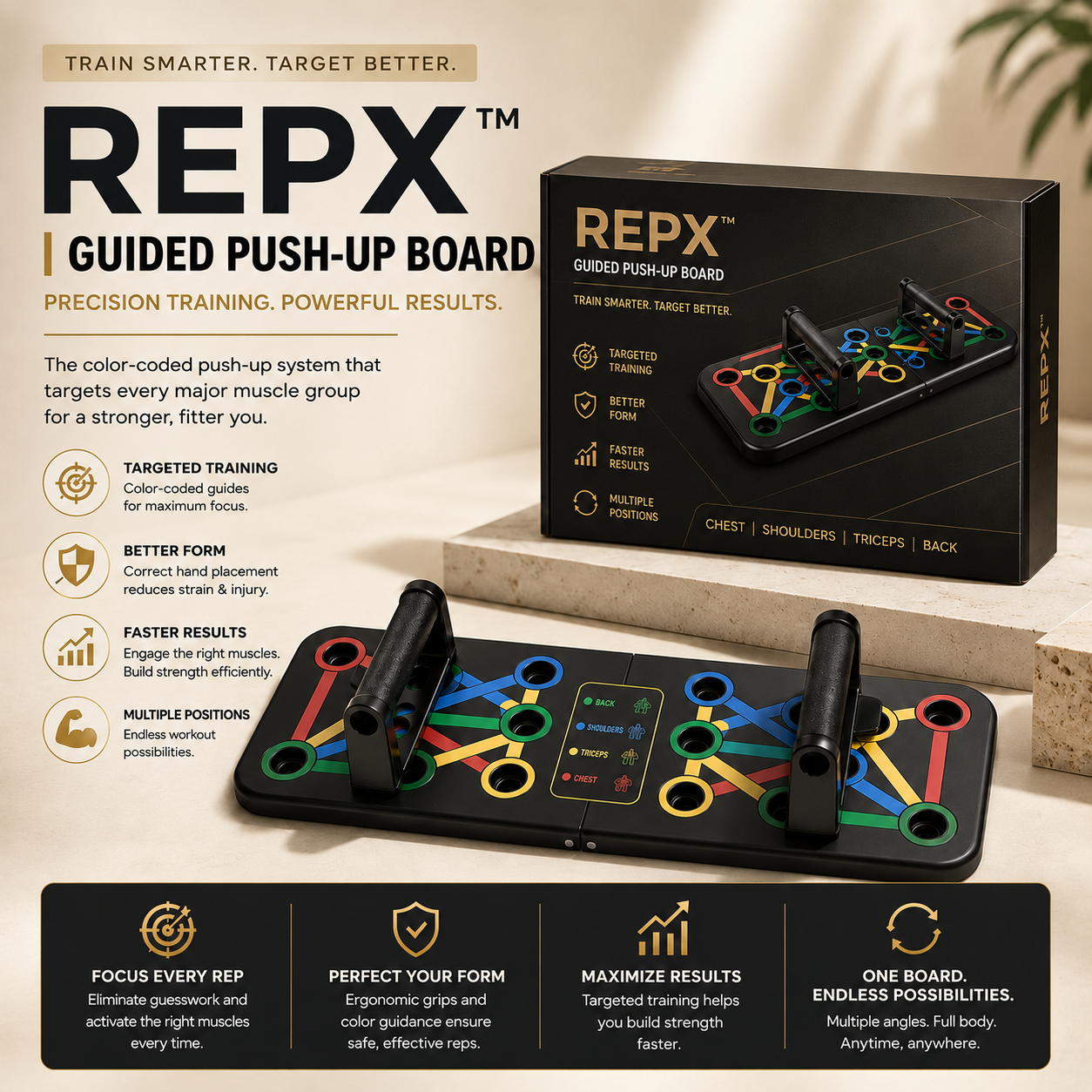 REPX™ | Guided Push-Up Board