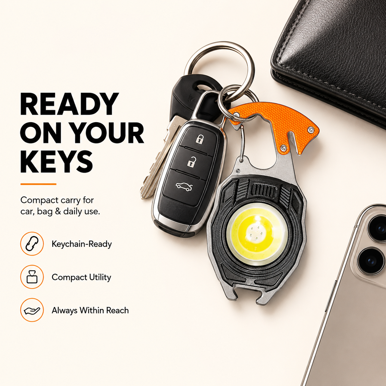 GLIX™ | Rechargeable Keychain Multi-Light