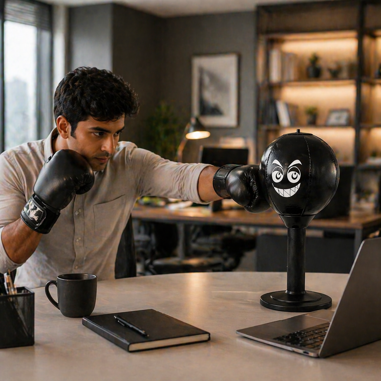BOOM™ | Desktop Stress Relief Punching Bag
