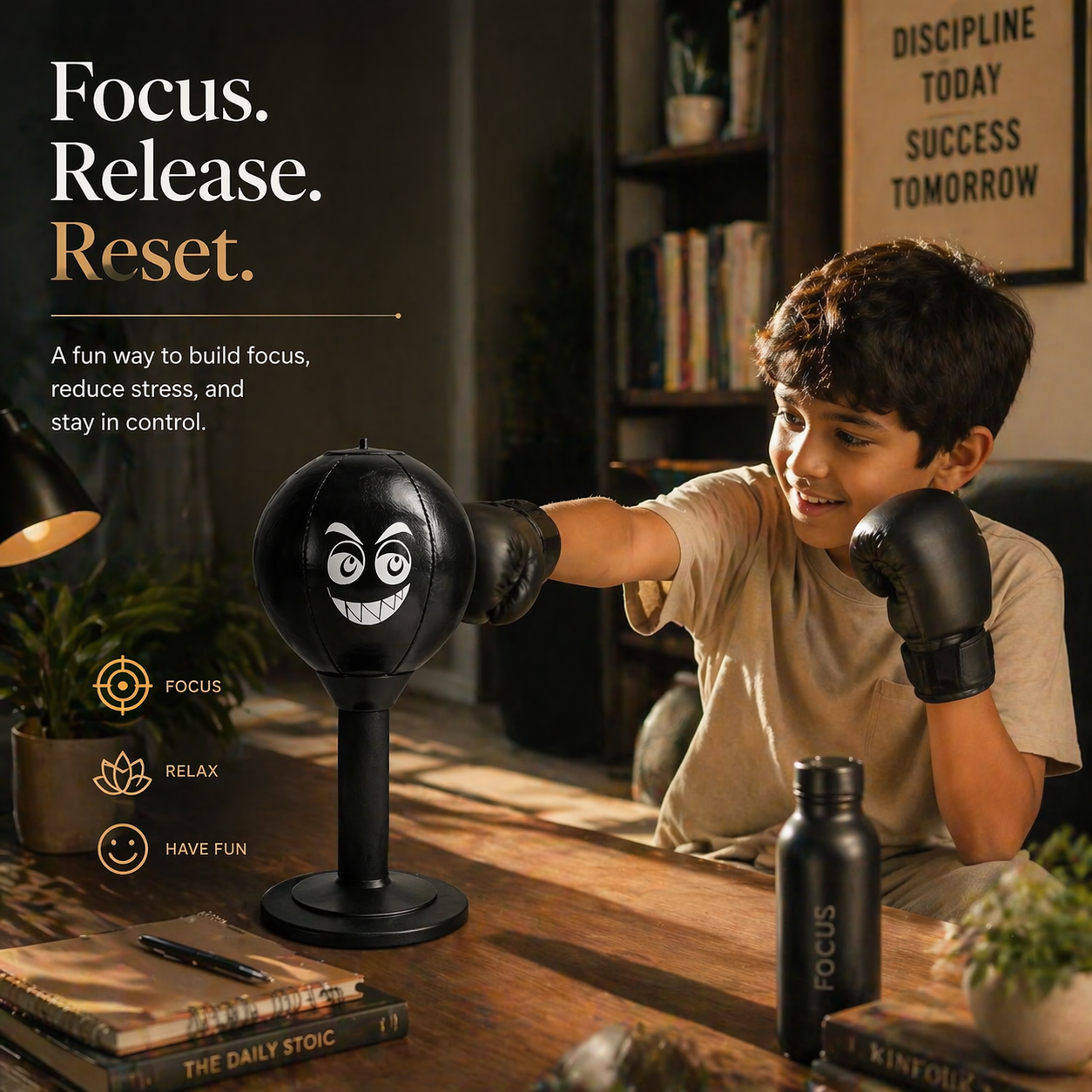 BOOM™ | Desktop Stress Relief Punching Bag