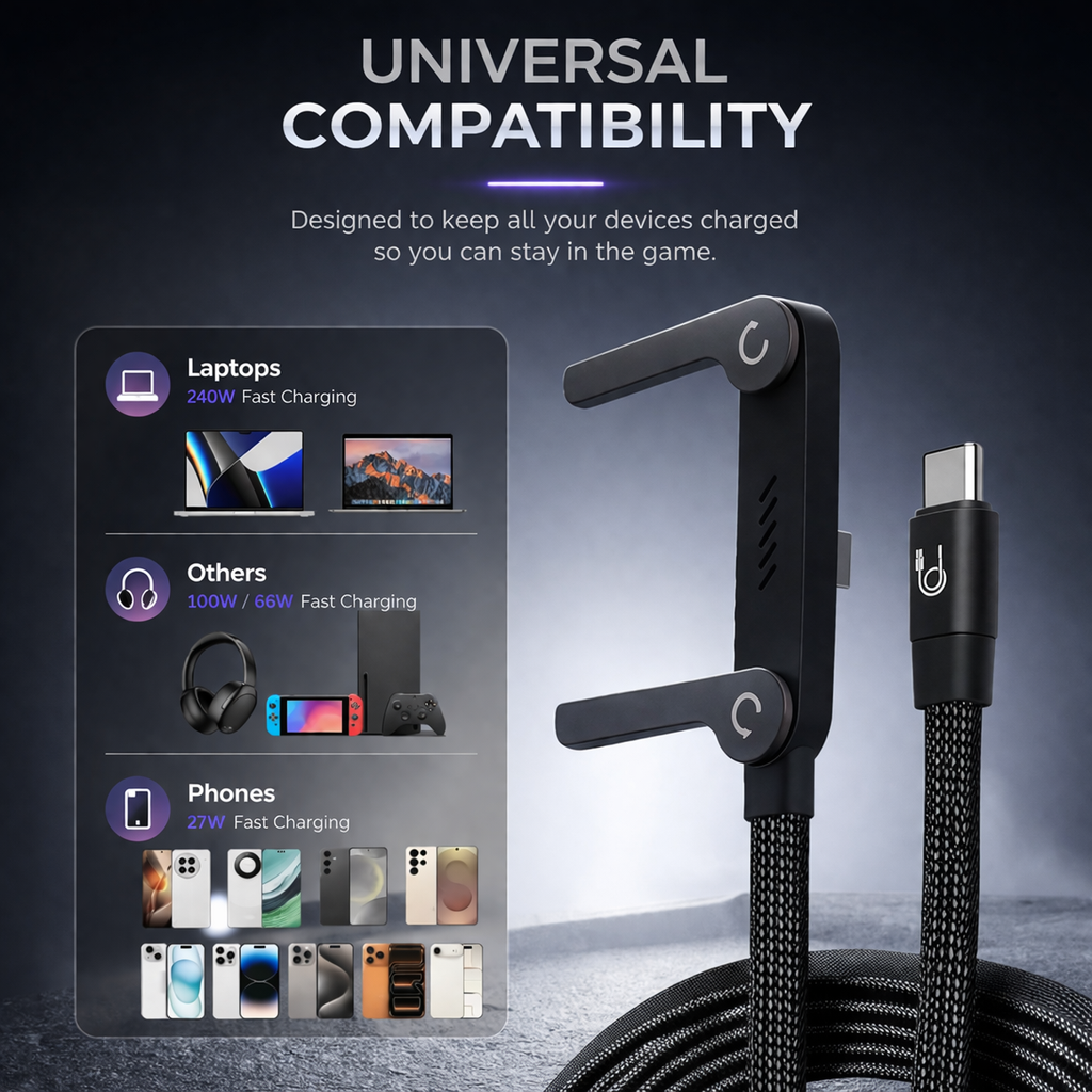 DOCK™  Foldable Stand Fast Charging Cable
